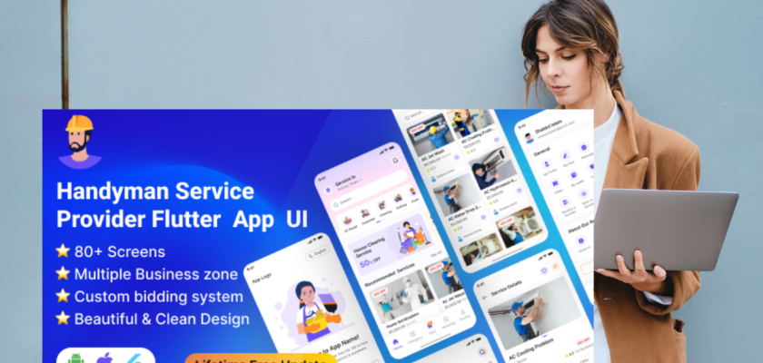 Handyman Service Provider Flutter App UI Kit